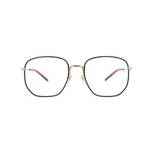 Gucci Square-Frame Metal Optical Frames Gold Womens